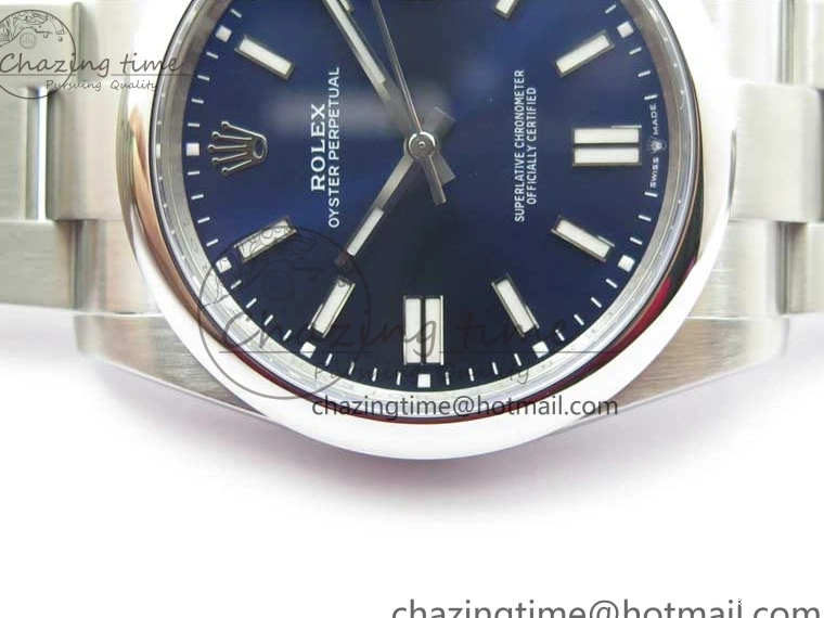 0103 FashionForward Oyster Perpetual 41mm 124300 ROF 1:1 Best Edition 904L Steel Dark Blue Dial on SS Bracelet A 2666